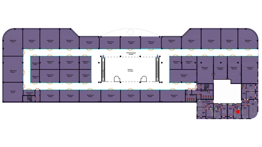 2-комнатная квартира 45.1 м²  4/4 этаж