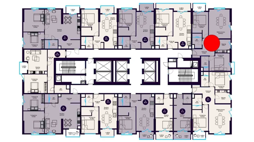 3-комнатная квартира 92.3 м²  8/8 этаж