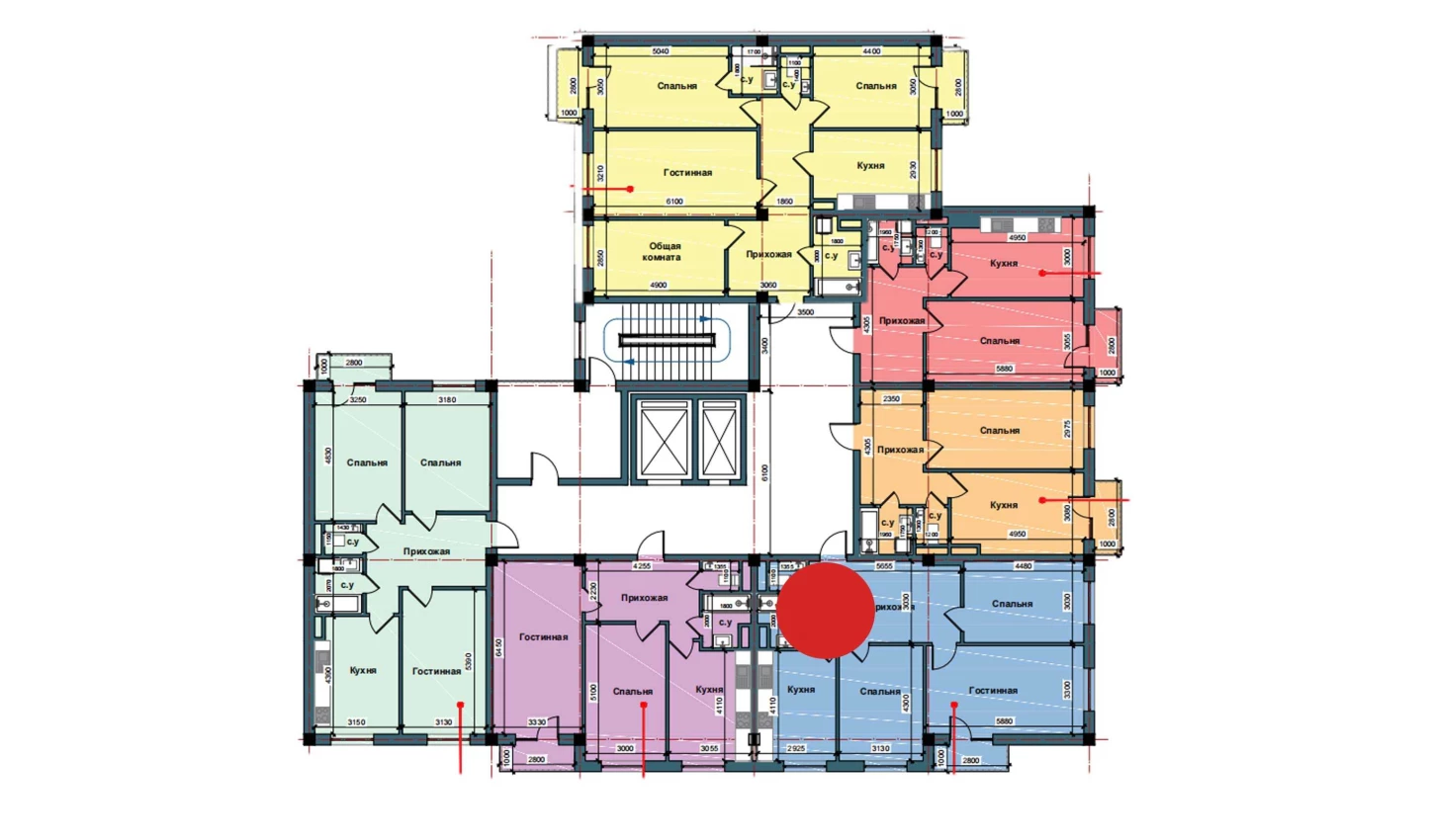 3-комнатная квартира 87.2 м²  8/8 этаж