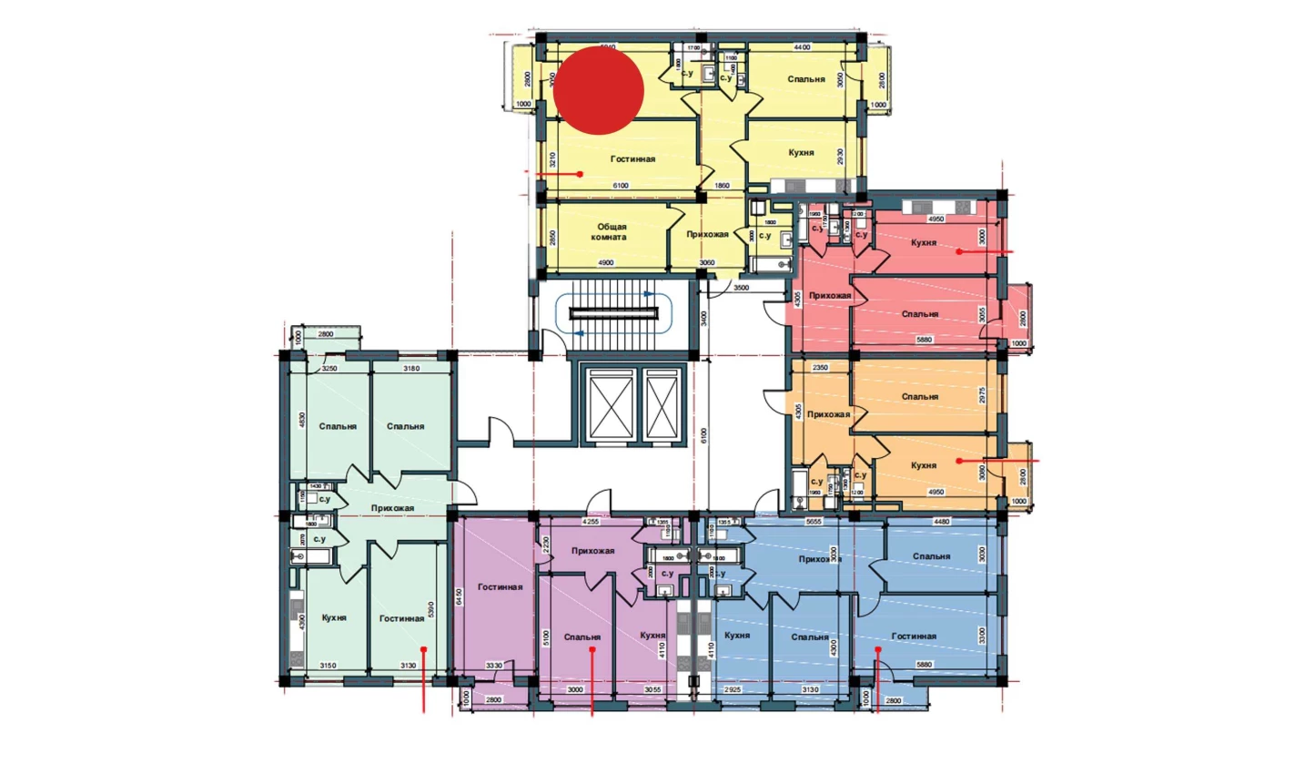 4-комнатная квартира 112.1 м²  10/10 этаж