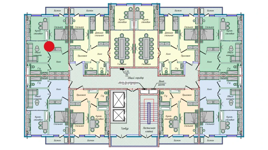 2-комнатная квартира 50.7 м²  14/14 этаж