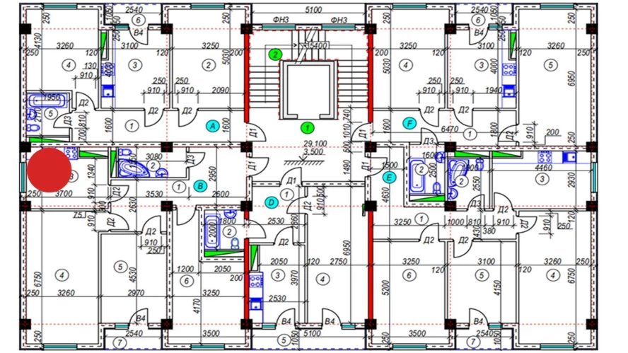 2-xonali xonadon 85.88 m²  5/5 qavat