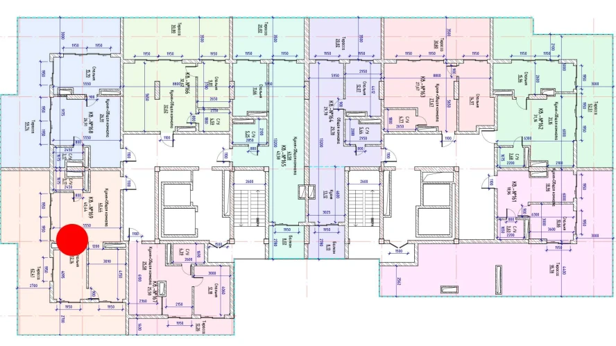 1-xonali xonadon 40.44 m²  17/17 qavat