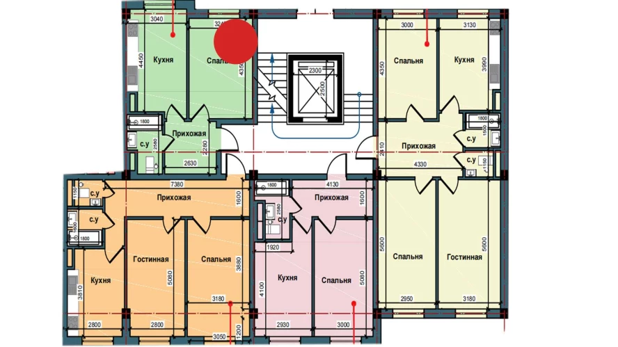 1-комнатная квартира 38.8 м²  1/1 этаж