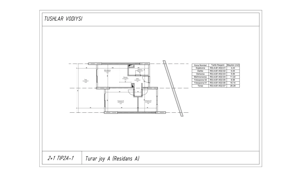 3-xonali xonadon 58.564 m²  0/0 qavat