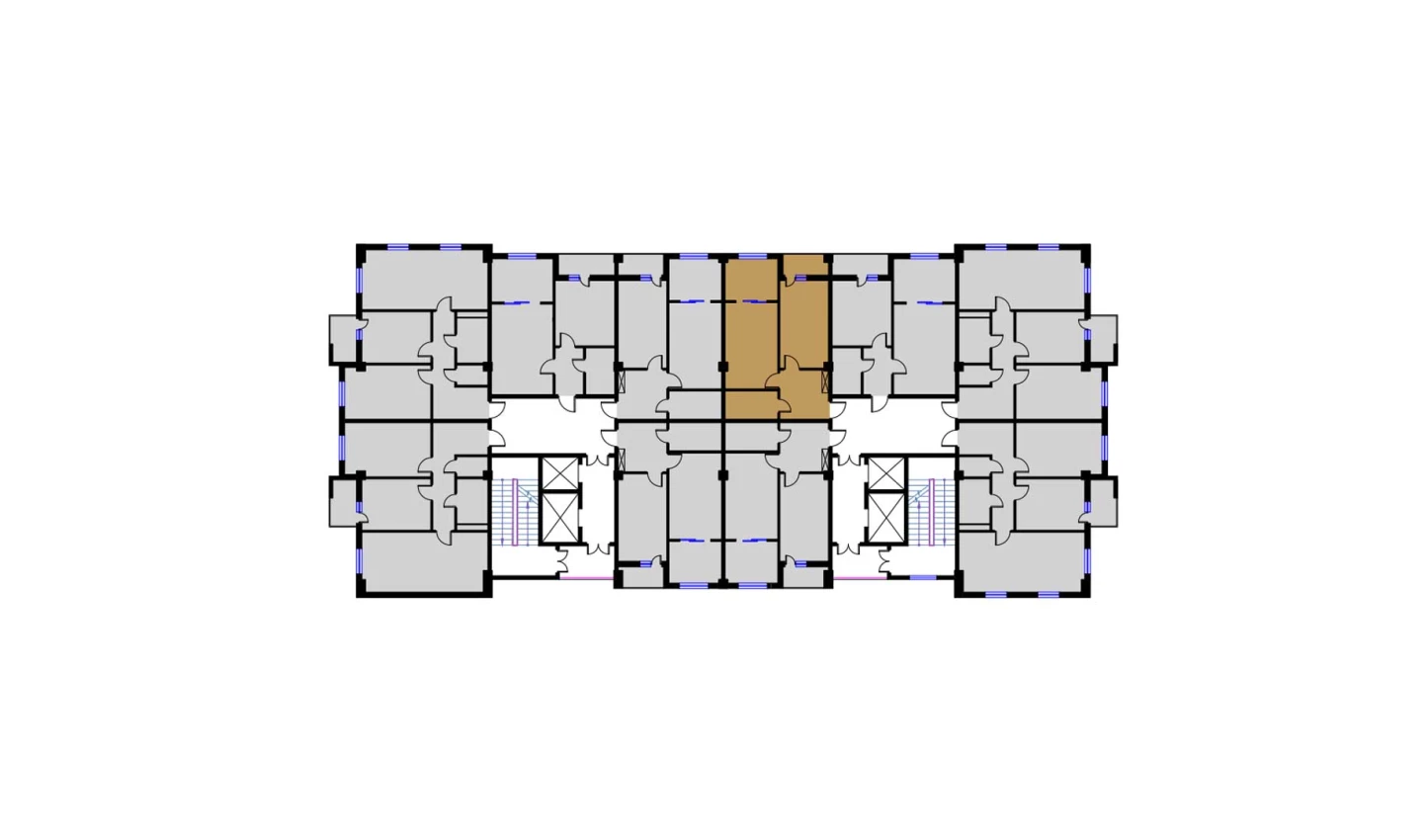 2-комнатная квартира 53.34 м²  5/5 этаж