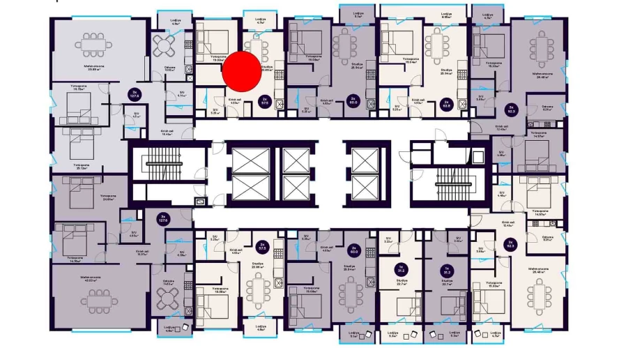 2-комнатная квартира 57.5 м²  8/8 этаж