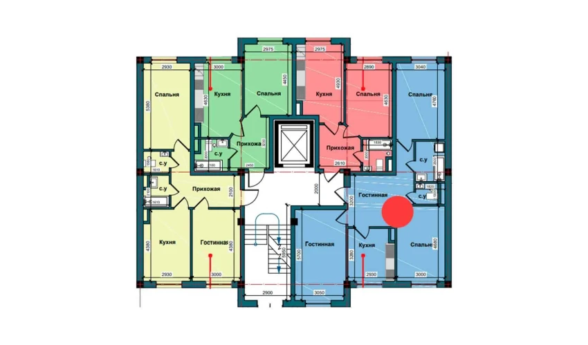 3-xonali xonadon 79.5 m²  2/9 qavat | NUR BARAKA Turar-joy majmuasi