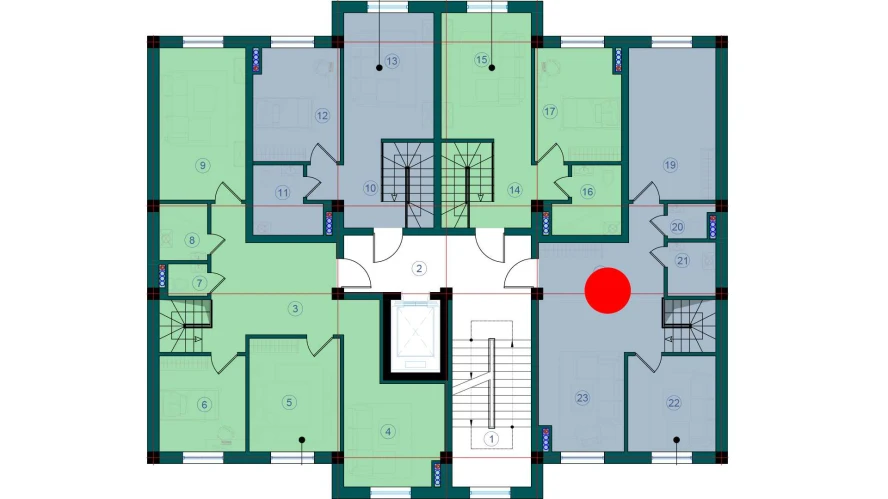 2-комн. квартира 129 м²  7/7 этаж | Жилой комплекс Bristol