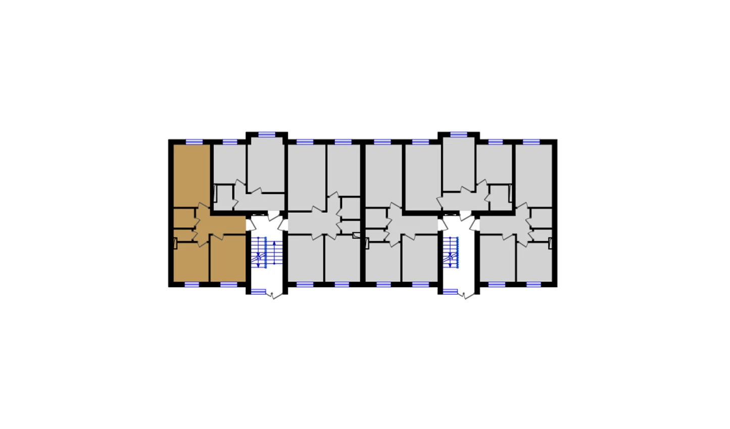 2-комнатная квартира 55.82 м²  1/1 этаж