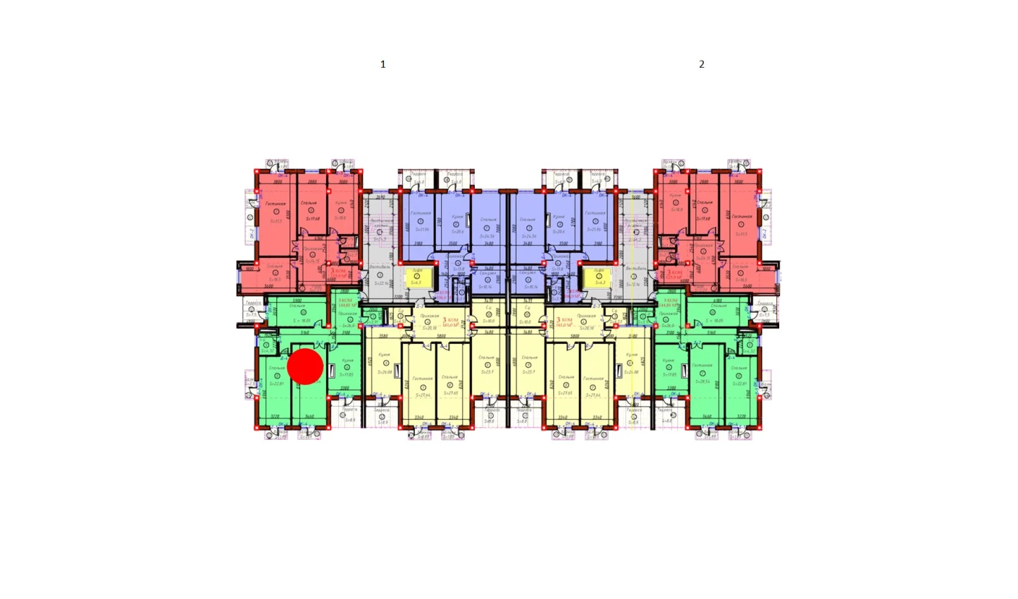 3-xonali xonadon 144.81 m²  5/5 qavat