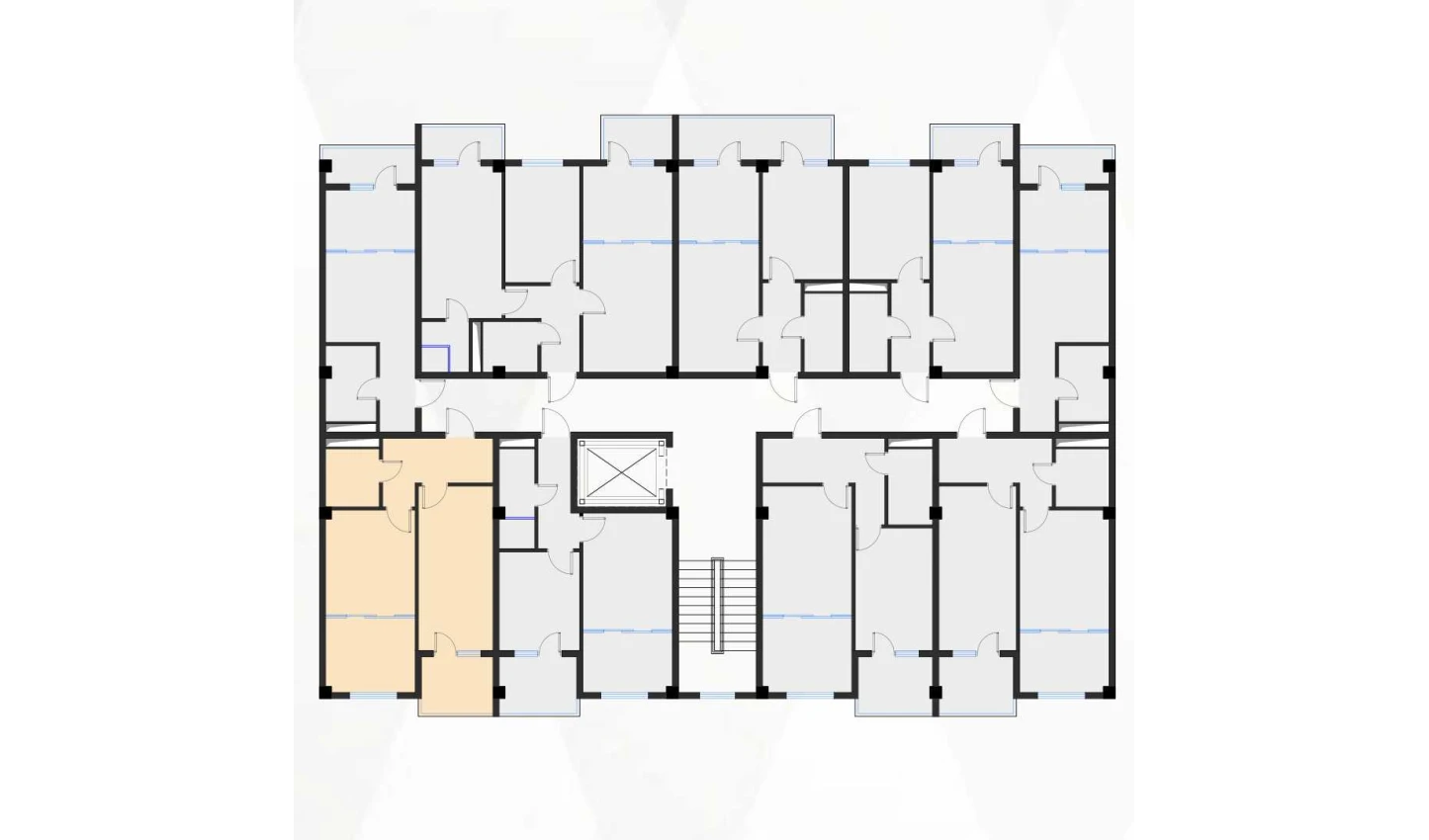 2-xonali xonadon 46.99 m²  4/7 qavat | Bochka Resort Turar-joy majmuasi