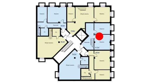 2-комнатная квартира 125.6 м²  1/6 этаж | Жилой комплекс CHOSHTEPA GARDEN