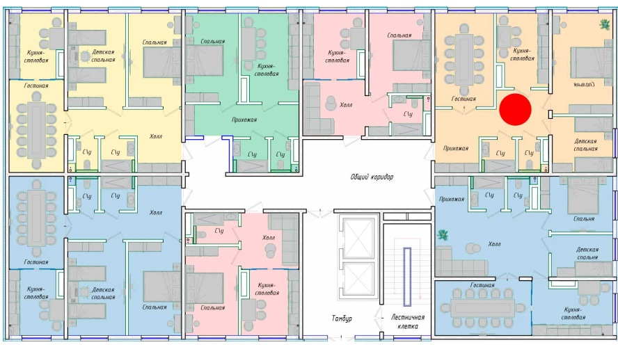 3-комнатная квартира 79.1 м²  1/1 этаж