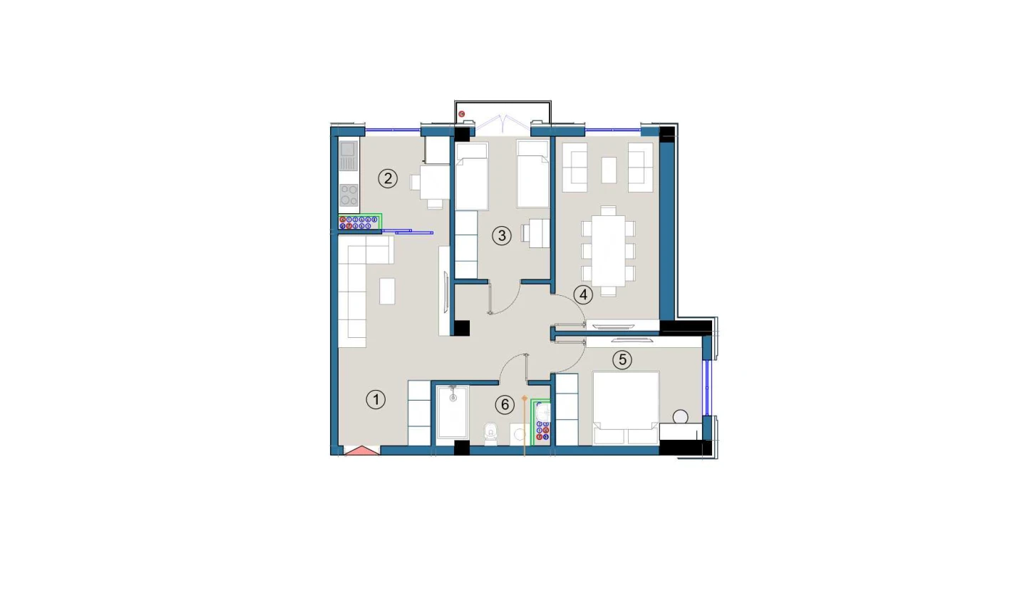 1-комнатная квартира 72 м²  10/10 этаж