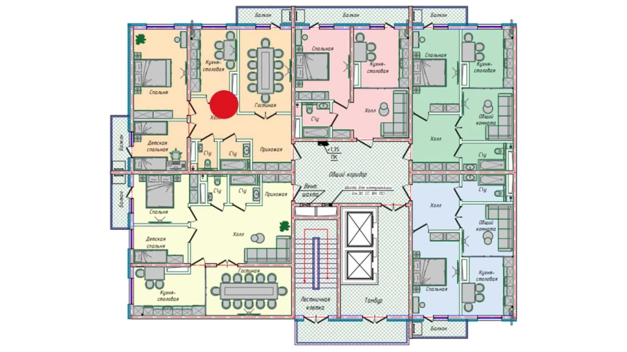 3-xonali xonadon 87.1 m²  12/16 qavat | EKO PARK Turar-joy majmuasi