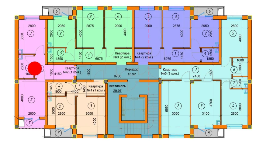 1-комнатная квартира 33.05 м²  7/7 этаж