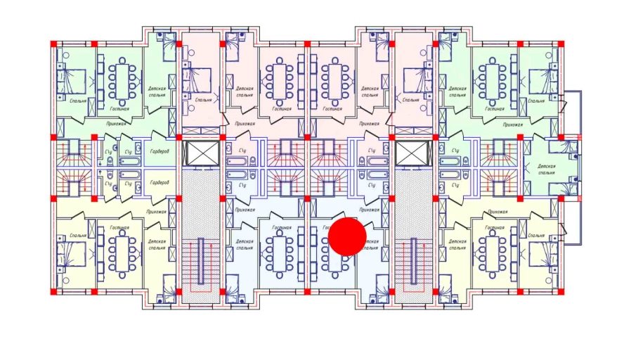 2-комнатная квартира 46.1 м²  8/8 этаж