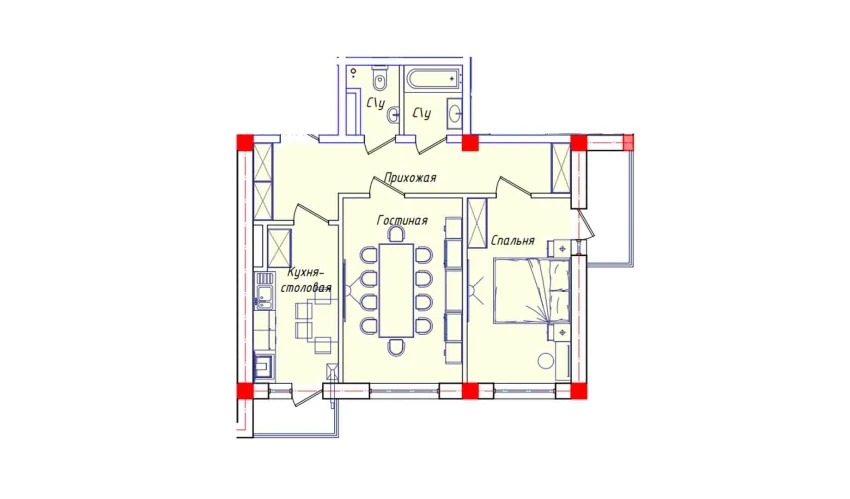 5-комнатная квартира 120.1 м²  7/8 этаж | Жилой комплекс STAR HOUSE RESIDENCE