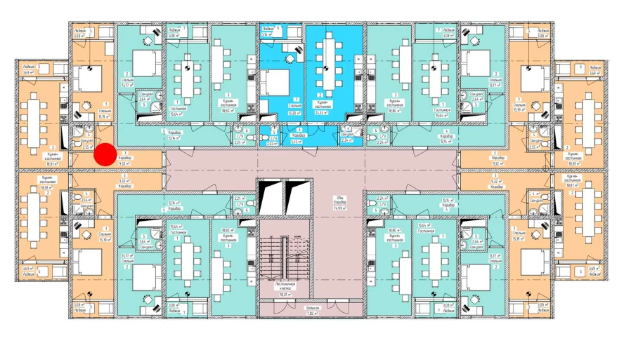 2-xonali xonadon 52.82 m²  11/11 qavat