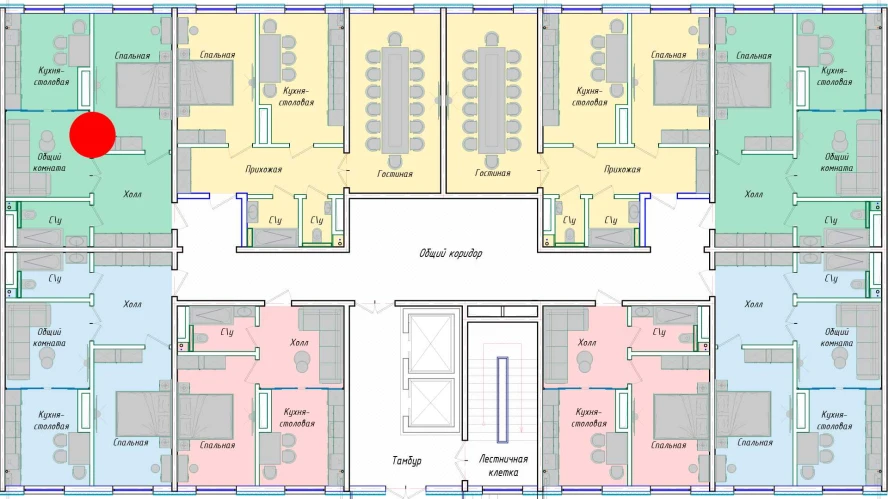 2-комнатная квартира 50.85 м²  1/1 этаж