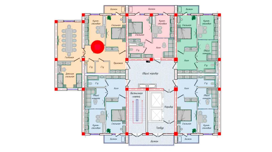 3-комн. квартира 88.08 м²  12/12 этаж | Жилой комплекс SERGELI CITY