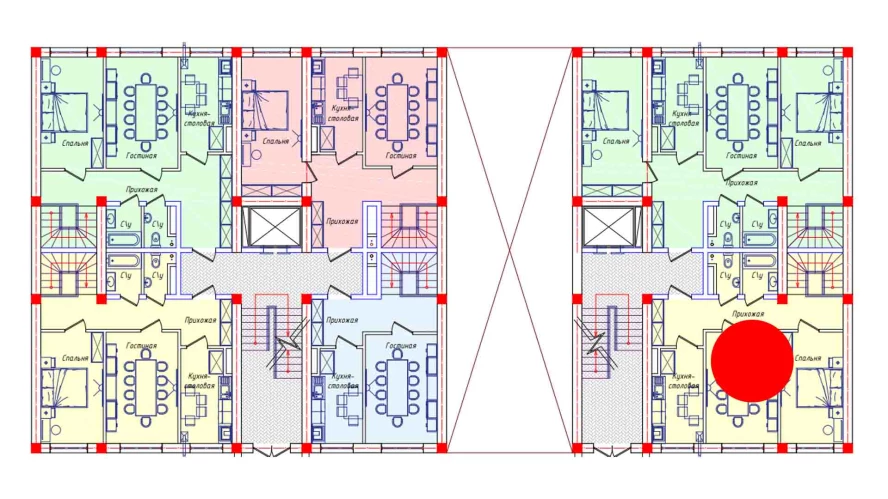 5-xonali xonadon 149.7 m²  1/1 qavat