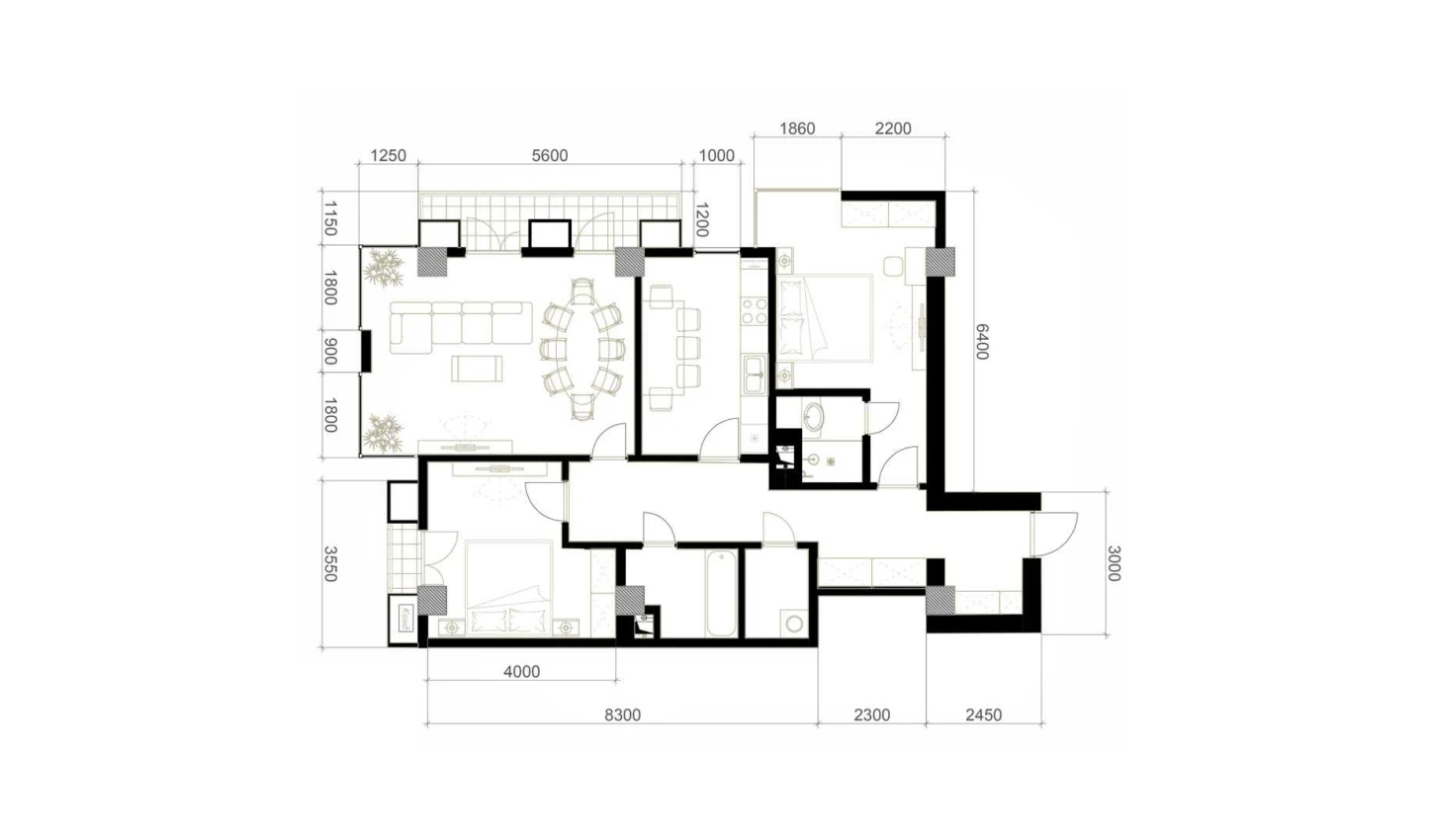 3-комнатная квартира 100.08 м²  6/6 этаж