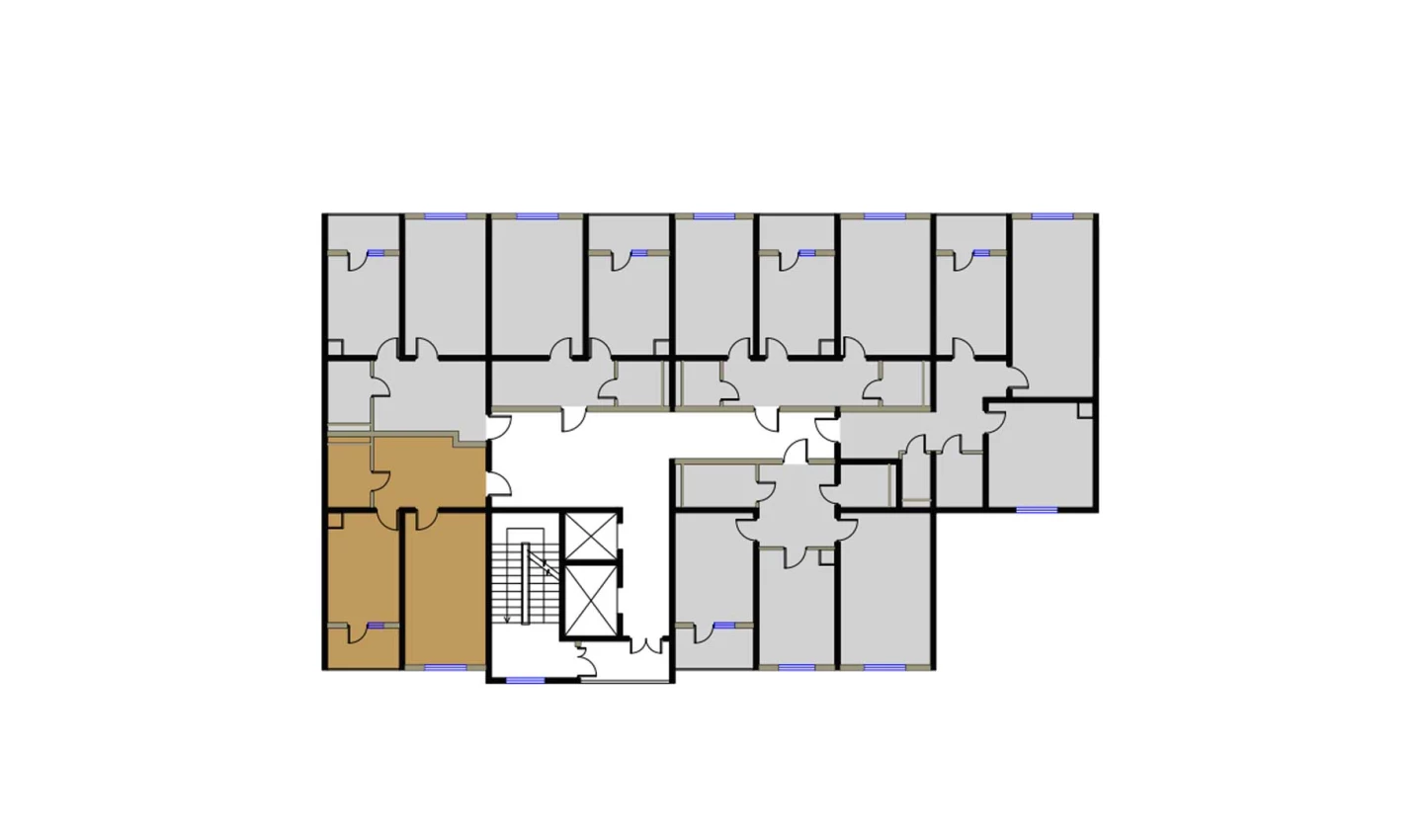 1-комнатная квартира 54.8 м²  9/9 этаж