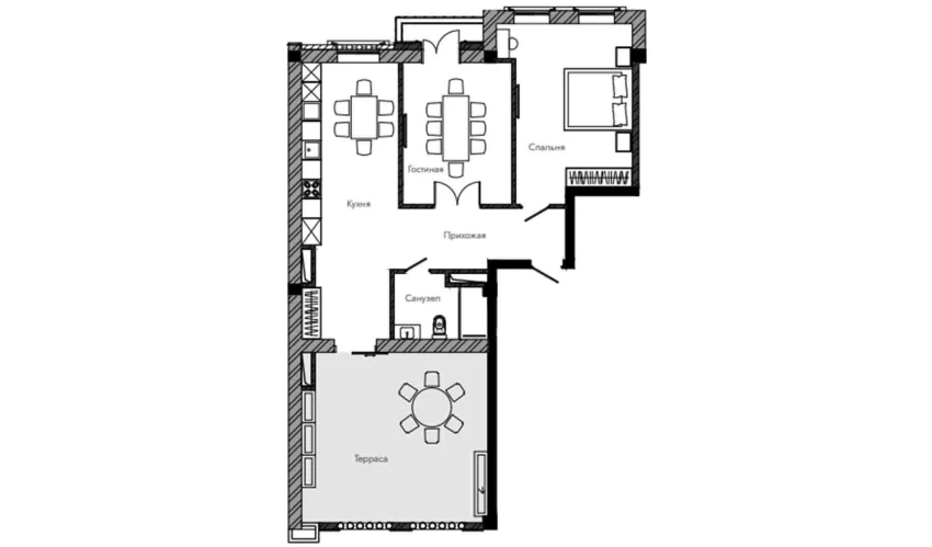 2-xonali xonadon 111.4 m²  13/13 qavat | NEW AVENUE estates Turar-joy majmuasi