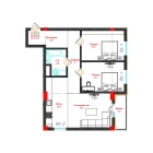 3-комн. квартира 74.2 м²  4/12 этаж | Жилой комплекс CHINARA PARK