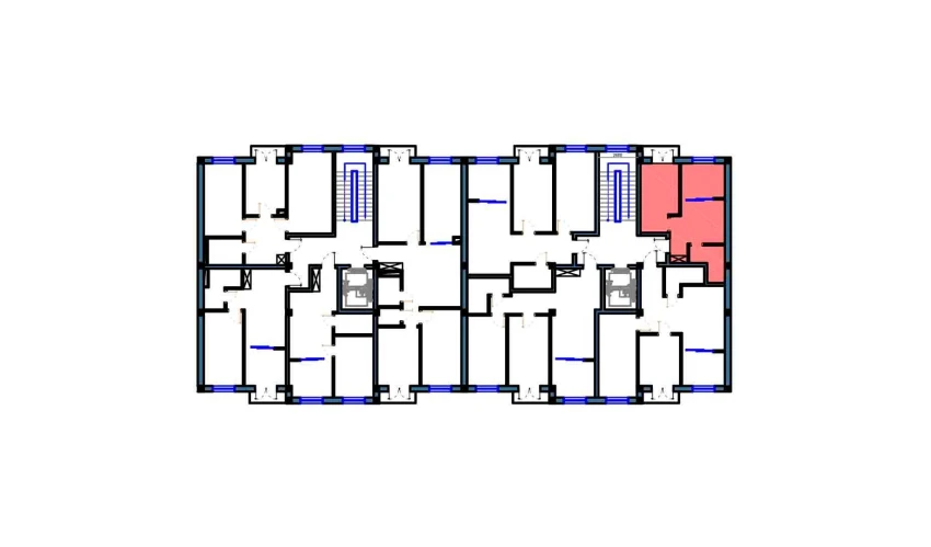 1-xonali xonadon 37.5 m²  6/6 qavat