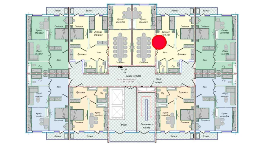 3-комнатная квартира 74.14 м²  16/16 этаж