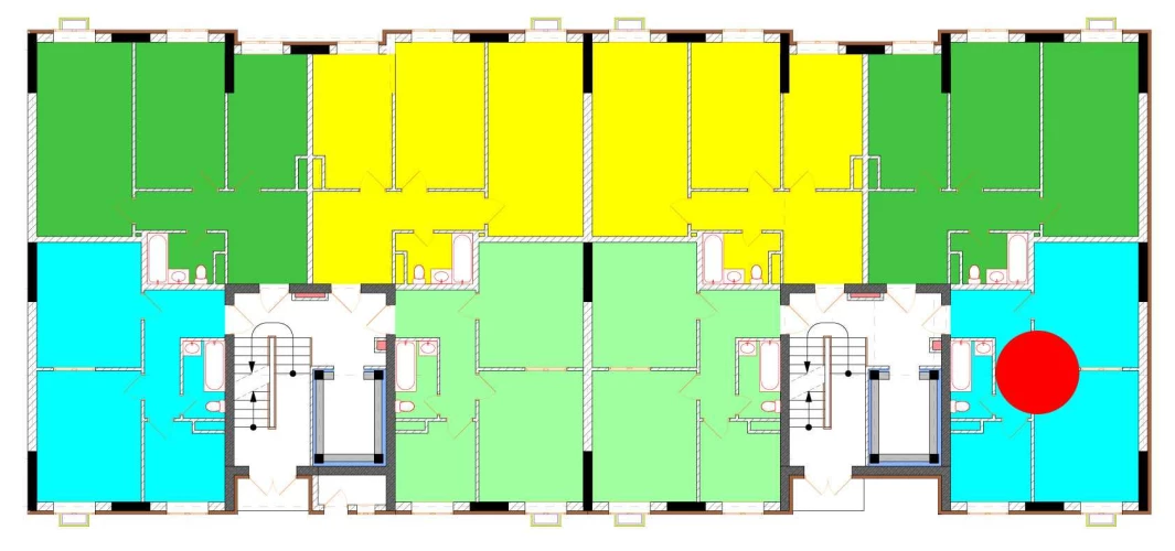 2-комнатная квартира 50 м²  1/1 этаж