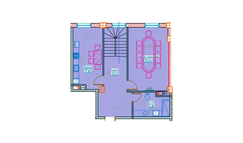 1-комнатная квартира 74.88 м²  1/13 этаж | Жилой комплекс Al-Qasr