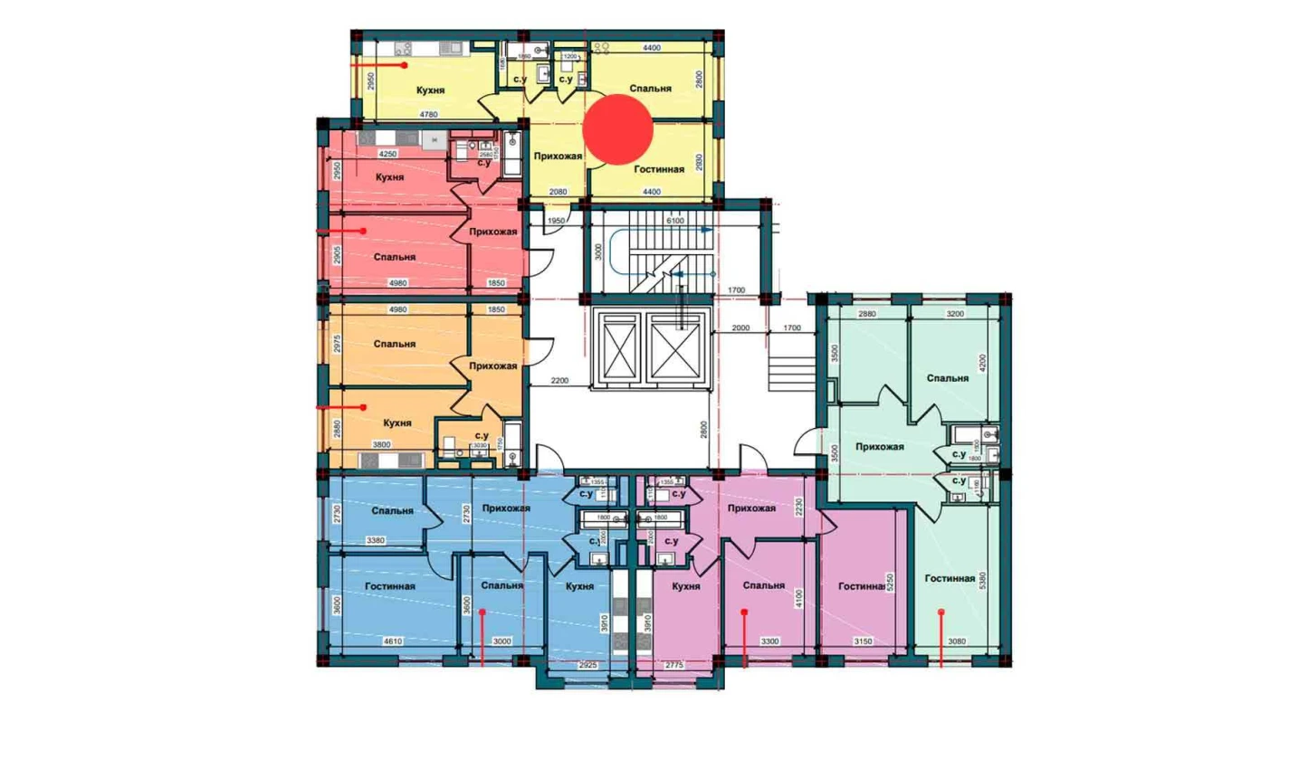 2-xonali xonadon 56.1 m²  2/2 qavat