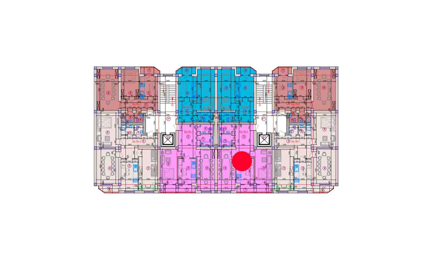 2-xonali xonadon 97.15 m²  5/5 qavat