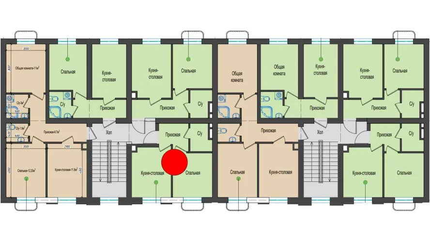 1-комнатная квартира 29 м²  5/5 этаж