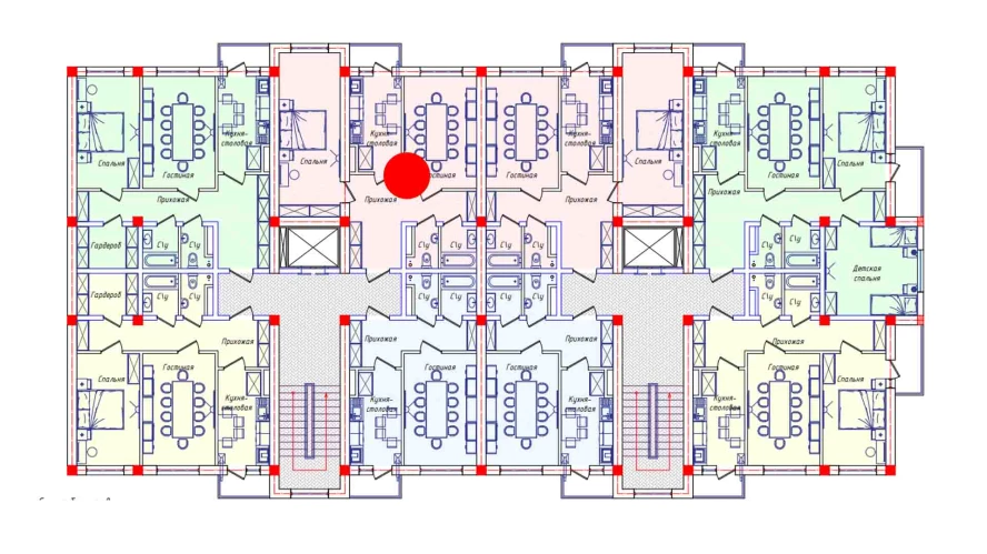 2-комнатная квартира 62.8 м²  6/6 этаж