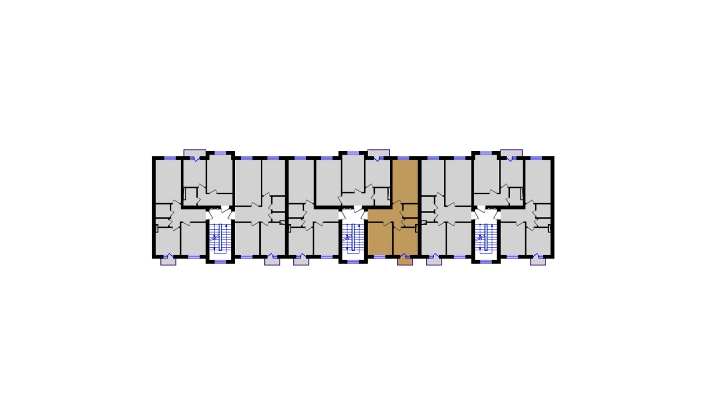 2-комнатная квартира 57.26 м²  5/5 этаж