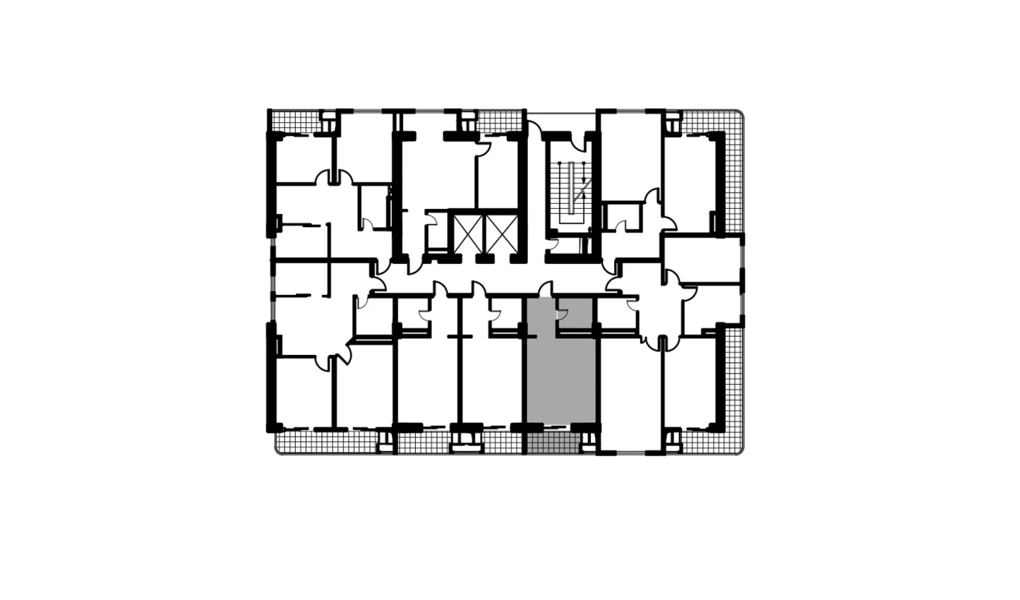 1-xonali xonadon 34.8 m²  4/4 qavat