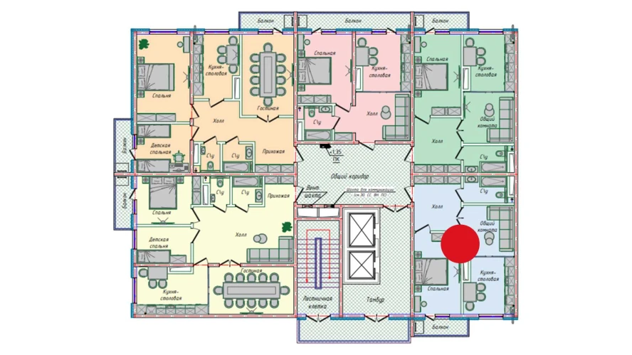 2-xonali xonadon 50.85 m²  16/16 qavat