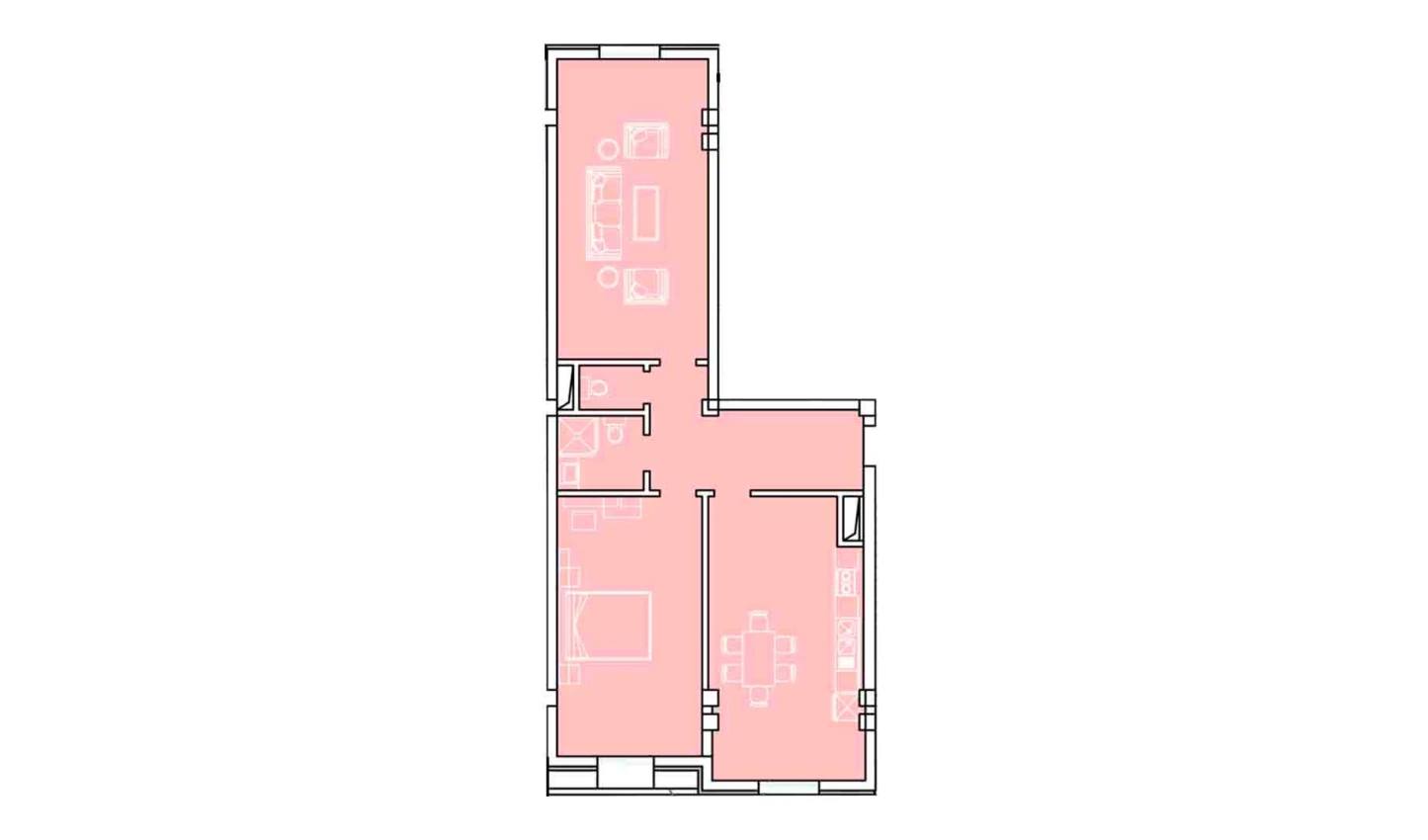 3-xonali xonadon 100.33 m²  8/8 qavat