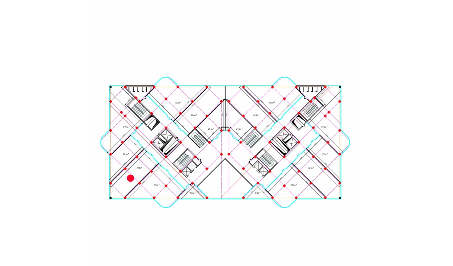 1-xonali xonadon 78.1 m²  3/3 qavat