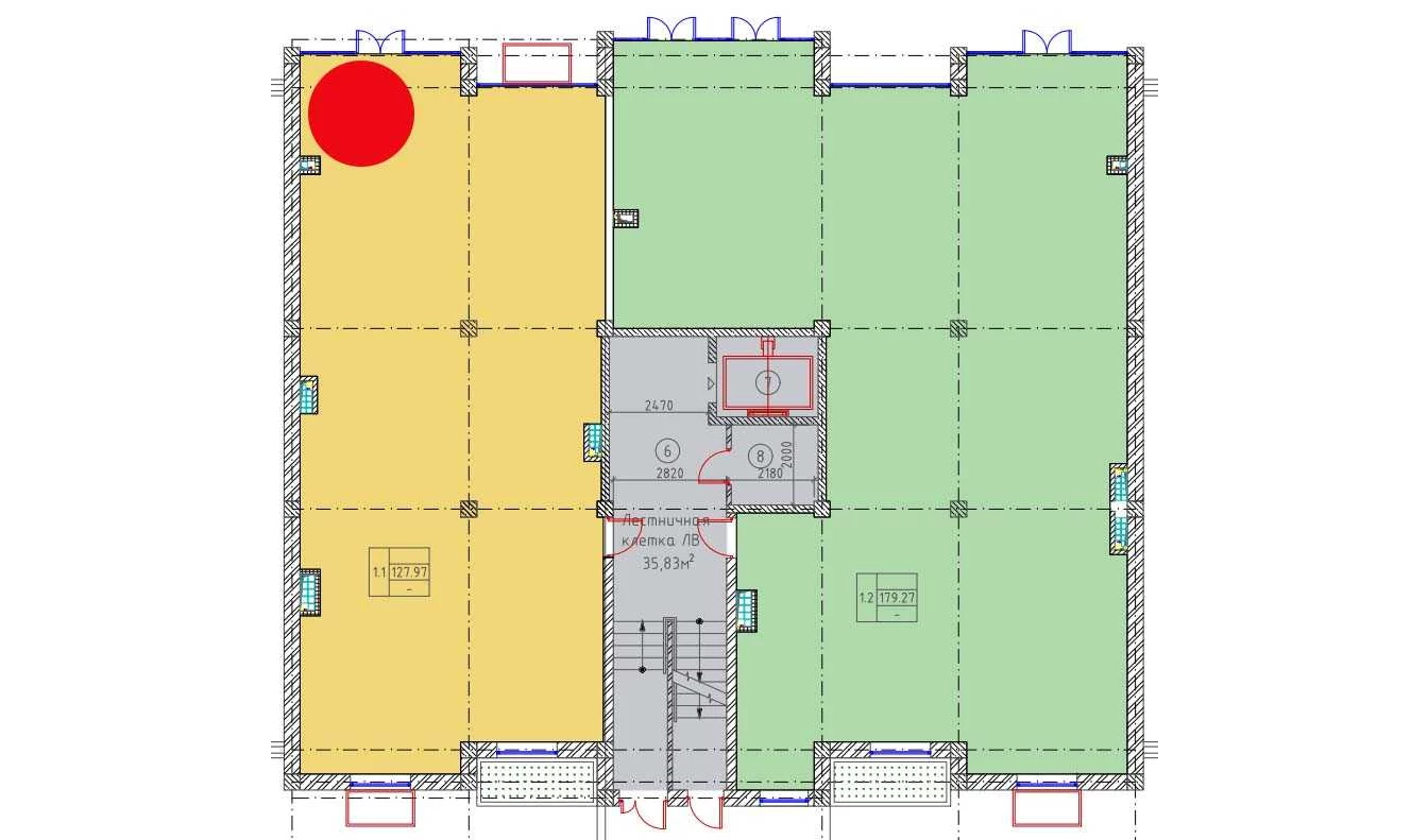 1-xonali xonadon 127.97 m²  1/1 qavat