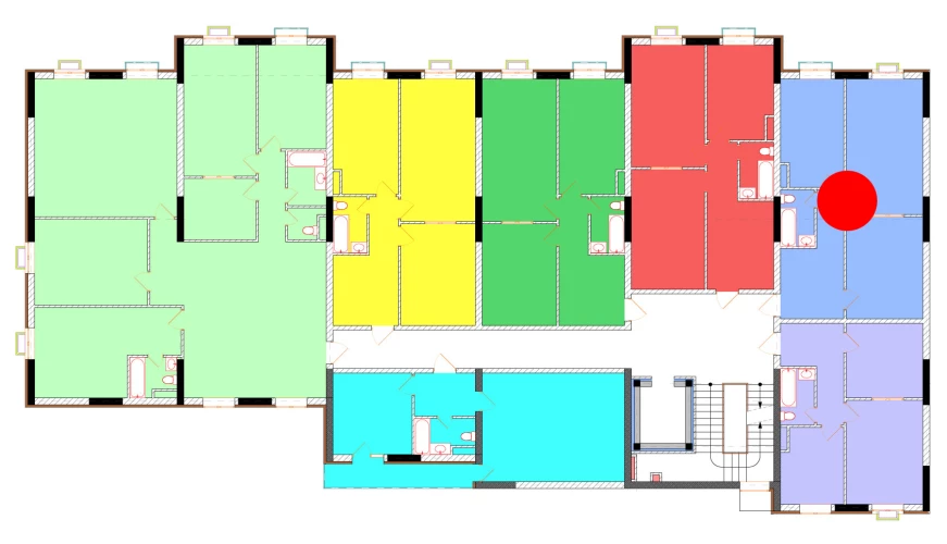 2-xonali xonadon 66.3 m²  7/7 qavat