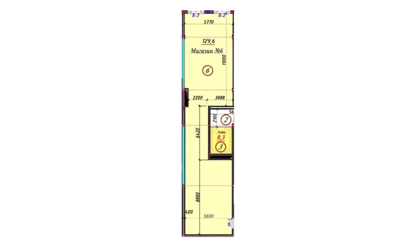 3-комнатная квартира 128 м²  1/9 этаж | Жилой комплекс SAMARQAND CITY