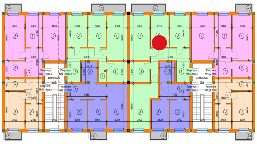 3-комнатная квартира 86.31 м²  2/2 этаж