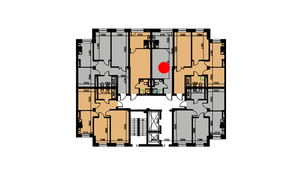 1-комнатная квартира 28.04 м²  1/1 этаж