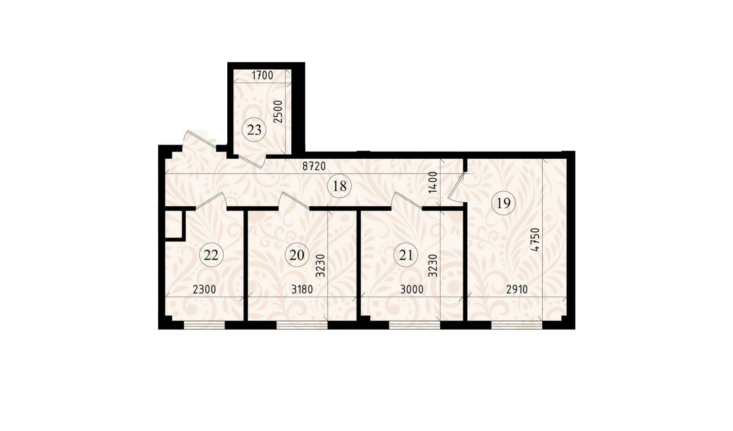 3-комнатная квартира 57.36 м²  1/1 этаж